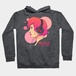 Girl with headphones Hoodie